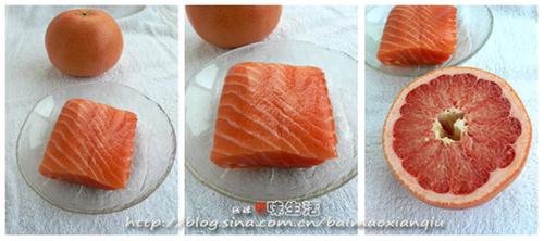 西柚鲑鱼花的做法