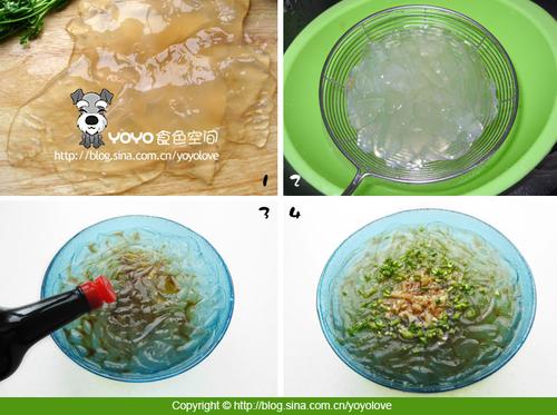 凉拌新鲜海蜇的做法