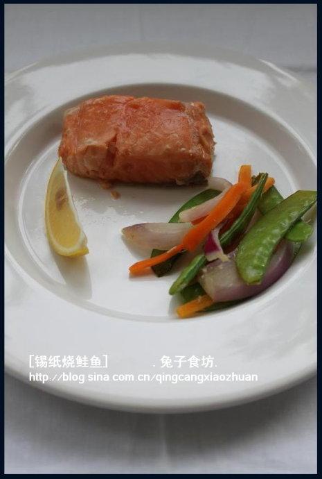 锡纸烧鲑鱼的做法