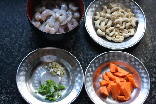 腰果炒虾仁的做法