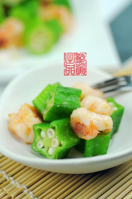 秋葵炒虾仁儿的做法