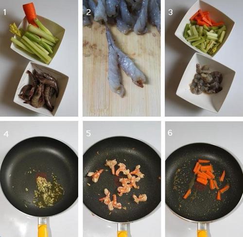 西芹炒虾仁的做法