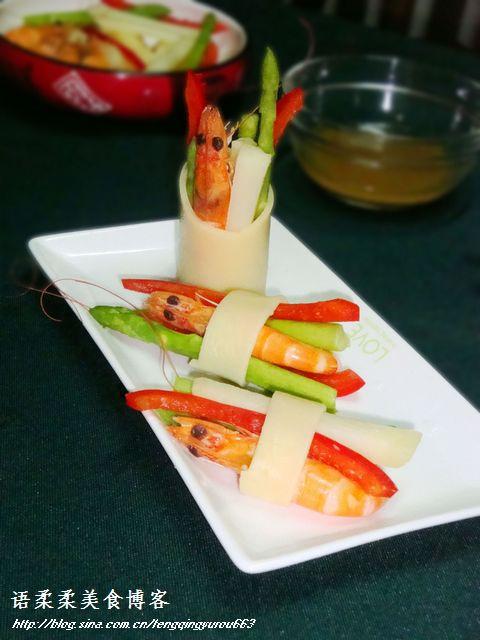 鲜虾蔬菜卷的做法