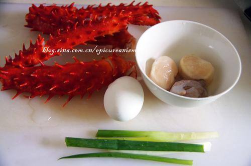 帝王蟹干贝海鲜粥的做法