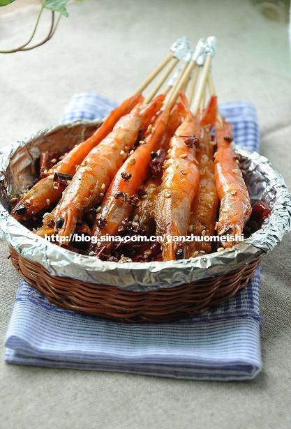 香辣竹签虾的做法