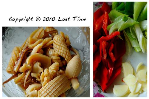 辣炒鱿鱼花的做法