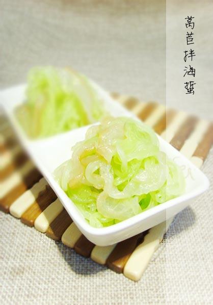 莴苣拌海蜇的做法