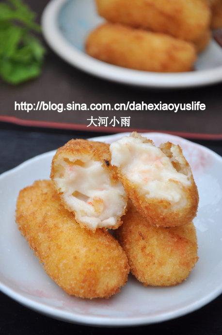 鲜虾奶酱可乐球的做法