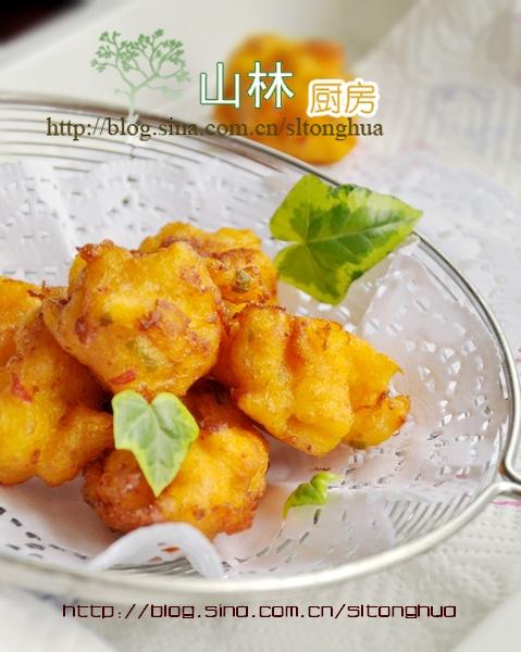 南瓜虾仁疙瘩球的做法