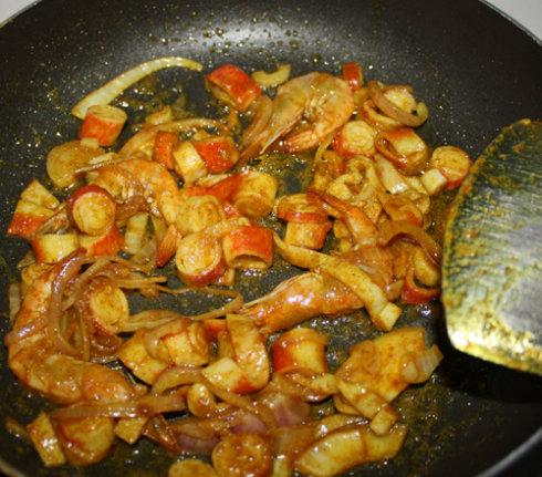 海鲜咖喱饭的做法