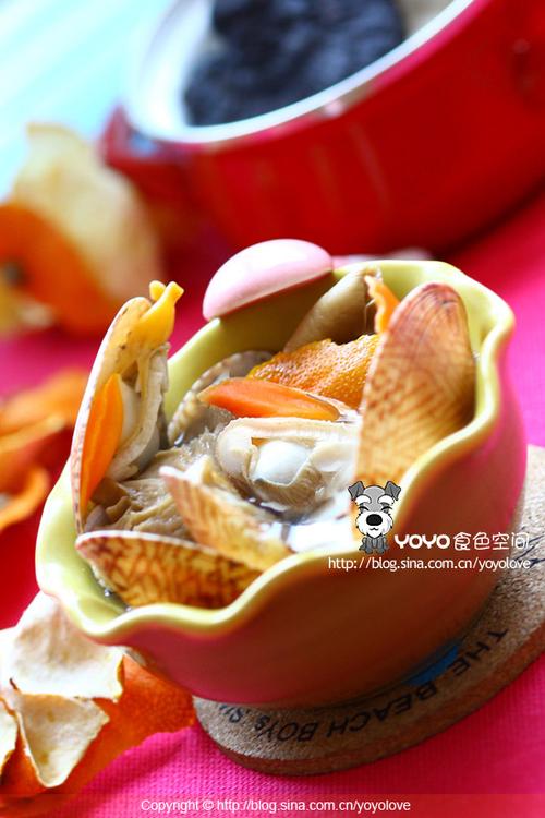 陈皮鸳鸯贝蘑菇汤的做法