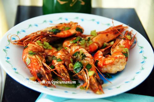 奶油葱香虾的做法