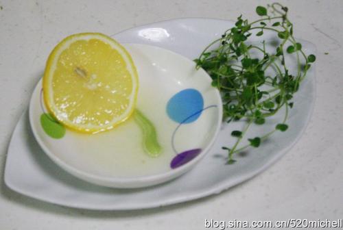 青芥柠汁蒸三文鱼的做法