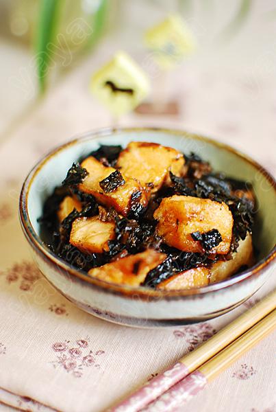 梅干菜炕三文鱼的做法