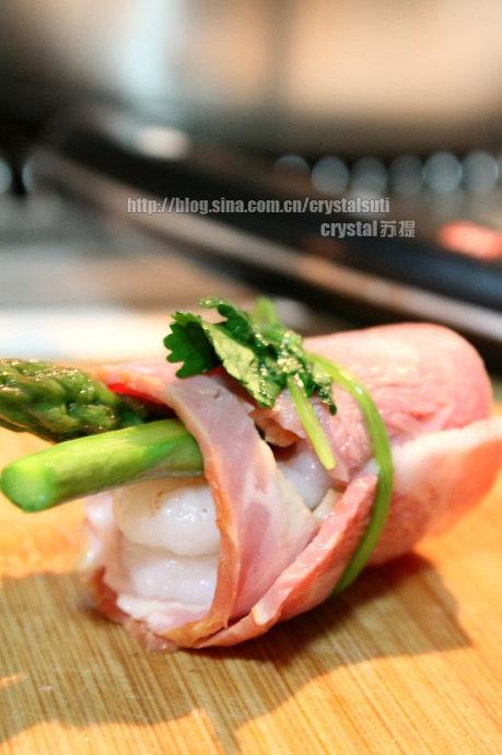 培根芦笋鲜虾卷的做法