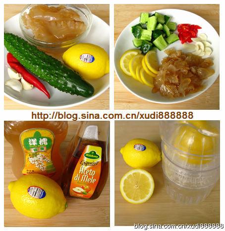 柠檬蜜汁浸海蛰的做法