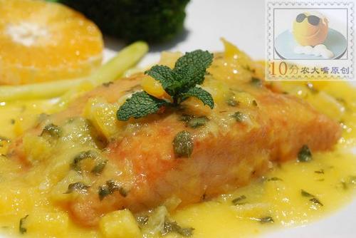 香橙紫苏煎三文鱼的做法