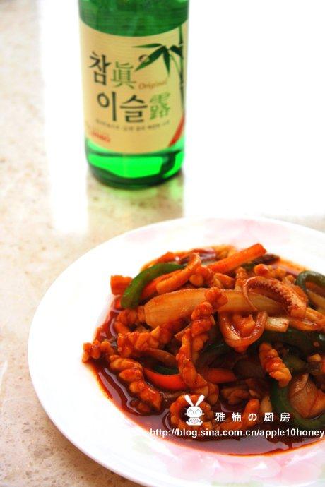 韩式辣炒鱿鱼的做法