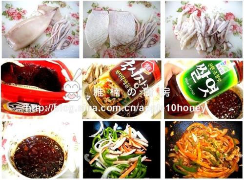 韩式辣炒鱿鱼的做法