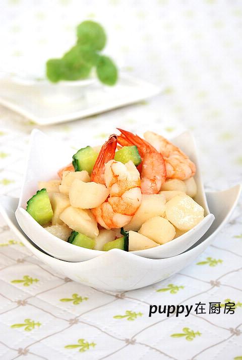 马蹄炒鲜虾的做法