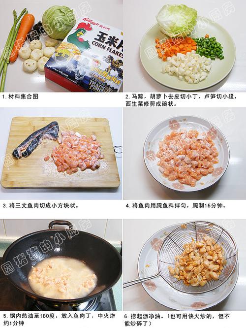 五彩三文鱼松的做法