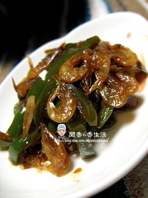 葱香虾皮青椒的做法