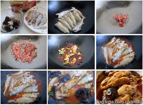 香菇焖小黄鱼的做法