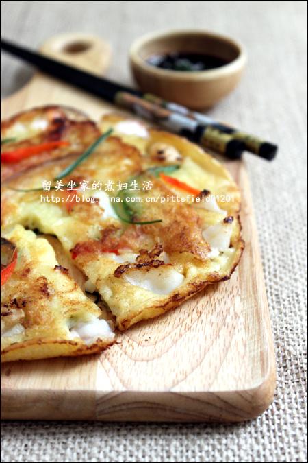 韩式海鲜煎饼的做法