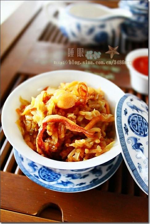 干贝鱿鱼干咸饭的做法