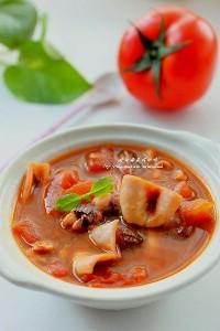 酸辣比管汤的做法