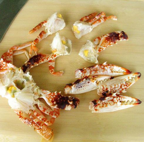 面拖花蟹的做法