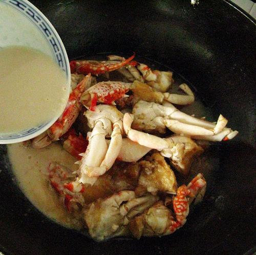 面拖花蟹的做法