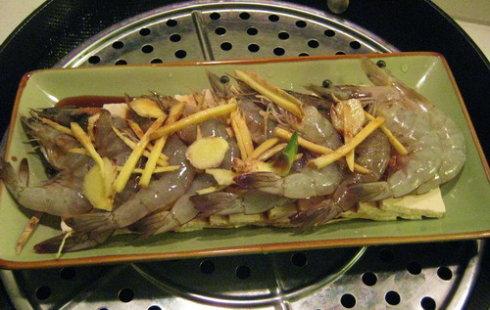 豆腐蒸虾的做法