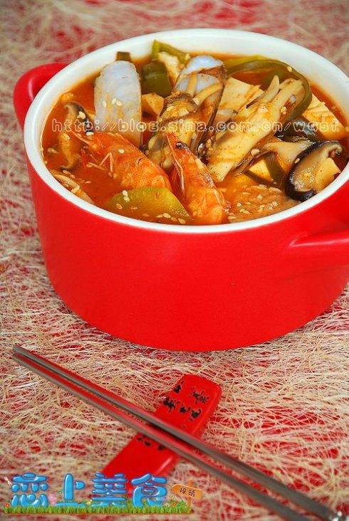 韩式海鲜大酱汤的做法