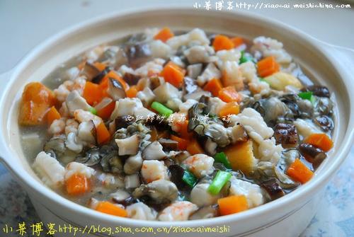 海鲜烩油条的做法