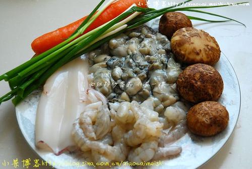 海鲜烩油条的做法