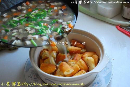 海鲜烩油条的做法