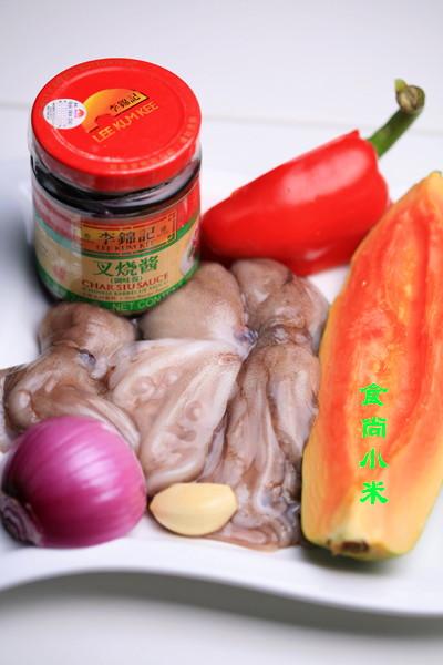 木瓜叉烧八爪鱼的做法