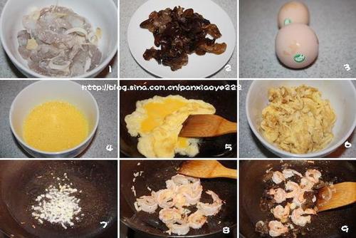 鲜虾木耳滑蛋的做法