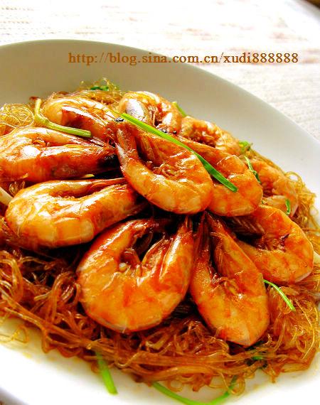 鲜虾炒粉丝的做法