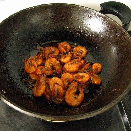 鲜虾炒粉丝的做法