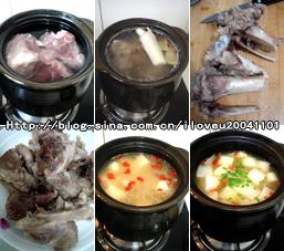 鱿鱼棒骨萝卜汤的做法