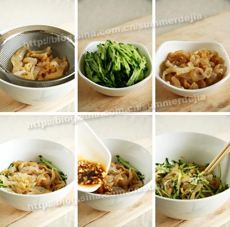 凉拌海蜇黄瓜丝的做法