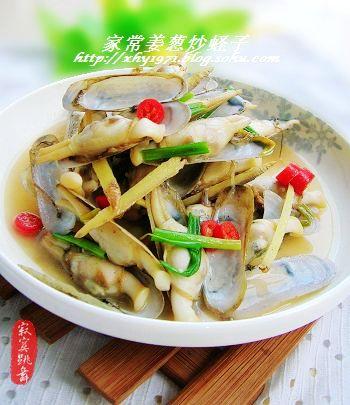 姜葱炒蛏子的做法