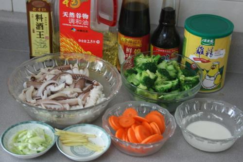 兰花炒鱿鱼的做法