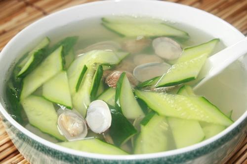 黄瓜蛤蜊汤的做法