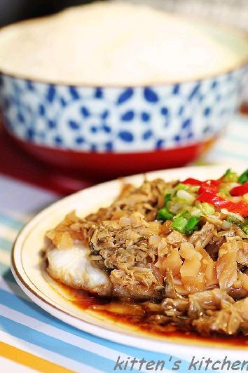 梅菜蒸银鳕鱼的做法