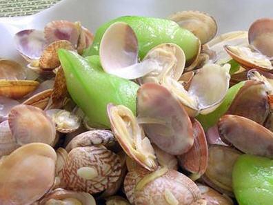 丝瓜花蛤的做法