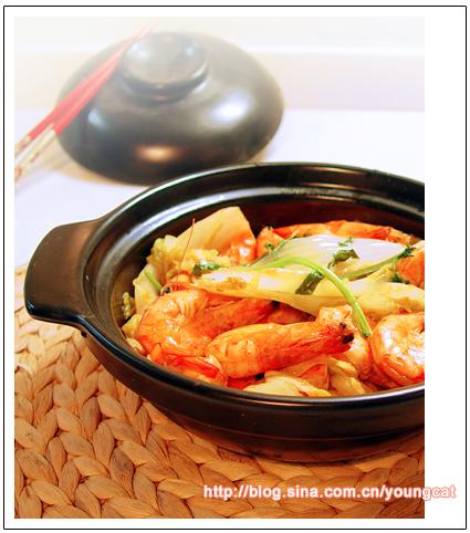 大虾白菜的做法