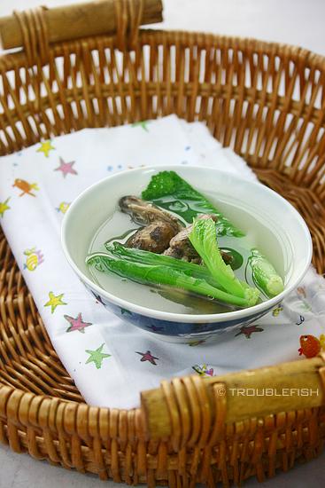 冬菇鹌鹑汤浸芥菜仔的做法